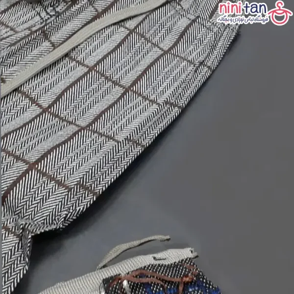 شلوار کتان نوزادی پسرانه چهارخانه