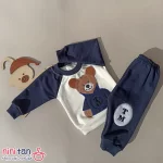 بلوز شلوار بچگانه تکه دوزی طرح تدی