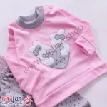 بلوز شلوار بچگانه قلب و نگین دخترانه