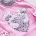 بلوز شلوار بچگانه قلب و نگین دخترانه - Image 2