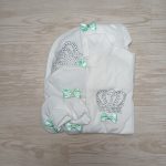 ست بیمارستانی نوزاد 7 تکه سفید پاپیون دار - Image 14