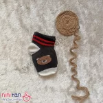 جوراب بچگانه سایز 2 طرح تدی دو خط