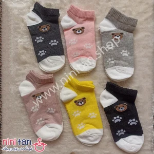 جوراب بچگانه سایز 5 مدل پنجه خرس