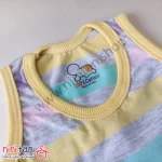 بادی رکابی زیردکمه نوزاد راه راه سایز 1 تا 6