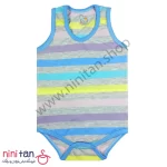 بادی رکابی زیردکمه نوزاد راه راه سایز 1 تا 6