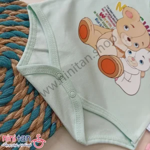بادی رکابی نوزاد زیردکمه پنبه