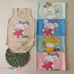 بادی رکابی نوزاد زیردکمه پنبه سایز 3