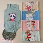 بادی رکابی نوزاد زیردکمه پنبه سایز 5