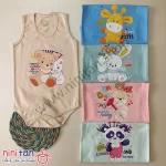 بادی رکابی نوزاد زیردکمه پنبه سایز 6