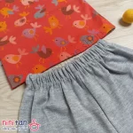 تاپ شلوارک بچگانه دخترانه طرح پرنده