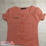 تاپ و شلوارک بچگانه یقه خشتی