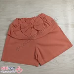 تاپ و شلوارک بچگانه یقه خشتی