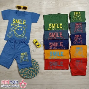 تی شرت شلوارک بچگانه طرح smile