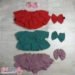 دامن بچگانه چین دار و هد پاپیونی