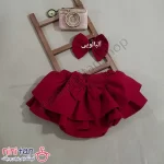 دامن بچگانه چین دار و هد پاپیونی