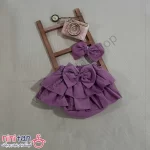 دامن بچگانه چین دار و هد پاپیونی