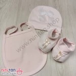 ست بیمارستانی نوزاد 7 تکه گلبهی