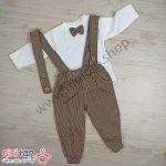 دوتکه نوزادی پسرانه پیشبندی و بلوز