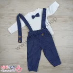 دوتکه نوزادی پسرانه پیشبندی و بلوز