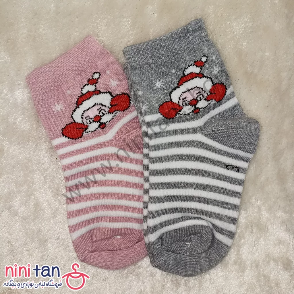 جوراب بچگانه طرح بابانوئل