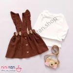 2 تیکه نوزادی سارافون پیراهن بچگانه مخمل