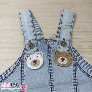بیلر بچه گانه پیشبندی جین عروسکدار