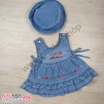 سارافون نوزادی جین مدل girl بچگانه کلاه دار