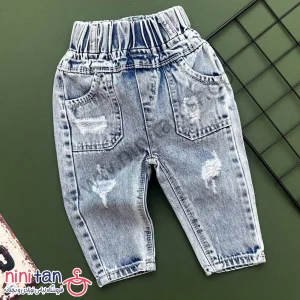 شلوار جین بچه گانه زاپ دار