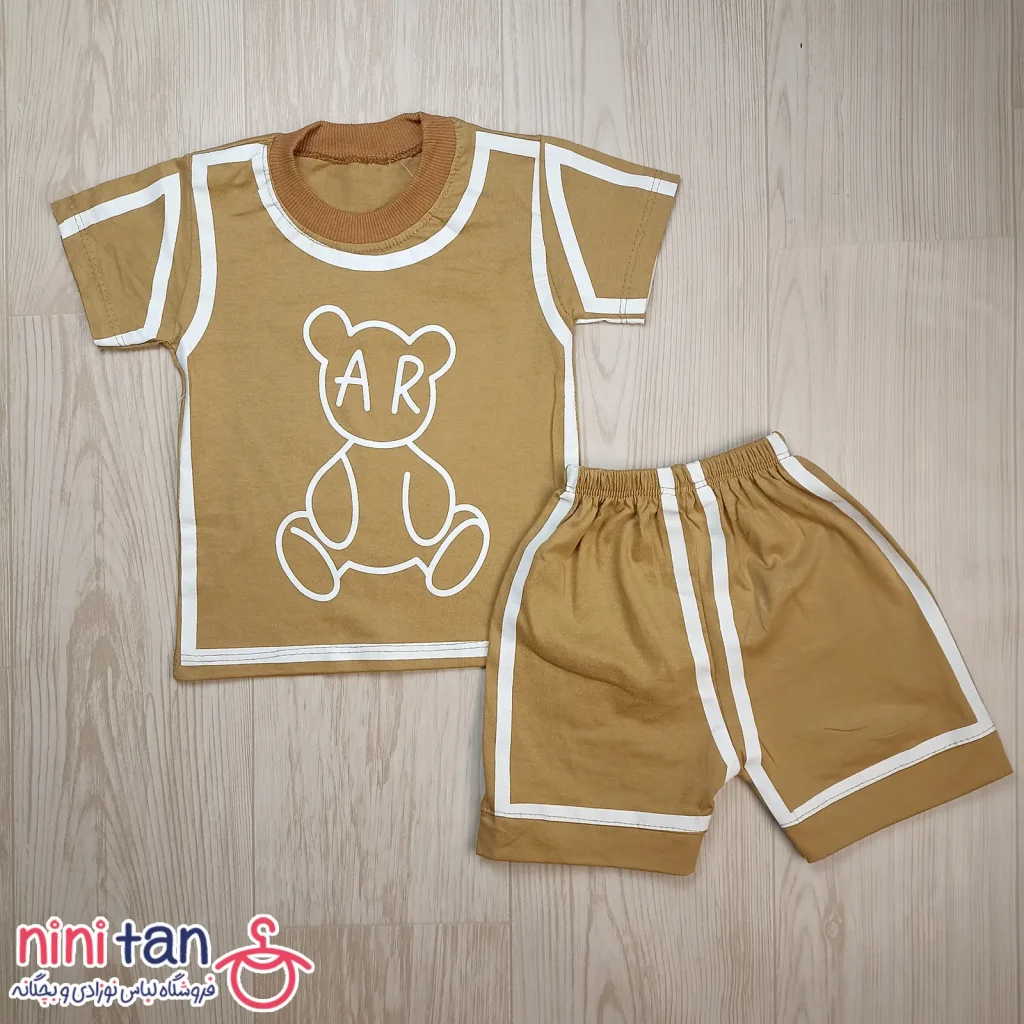 تیشرت شلوارک طرح خرس AR سایز