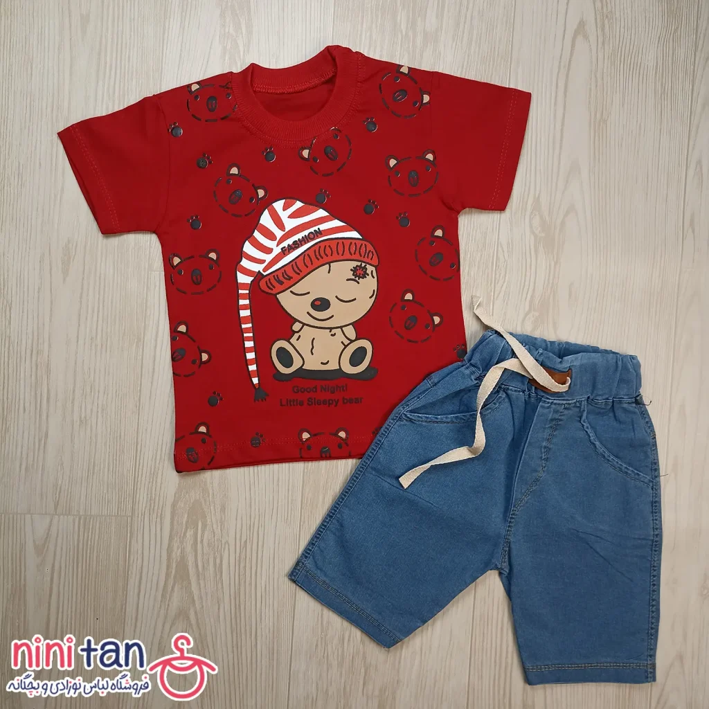 تیشرت و شلوارک بچگانه طرح کلاه شیطونی