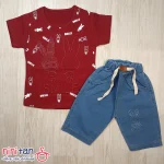 تیشرت و شلوارک دخترانه مدل خرگوش برجسته