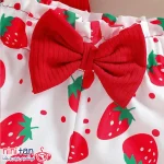 تاپ و شلوارک دخترانه توت فرنگی