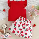 تاپ و شلوارک دخترانه توت فرنگی