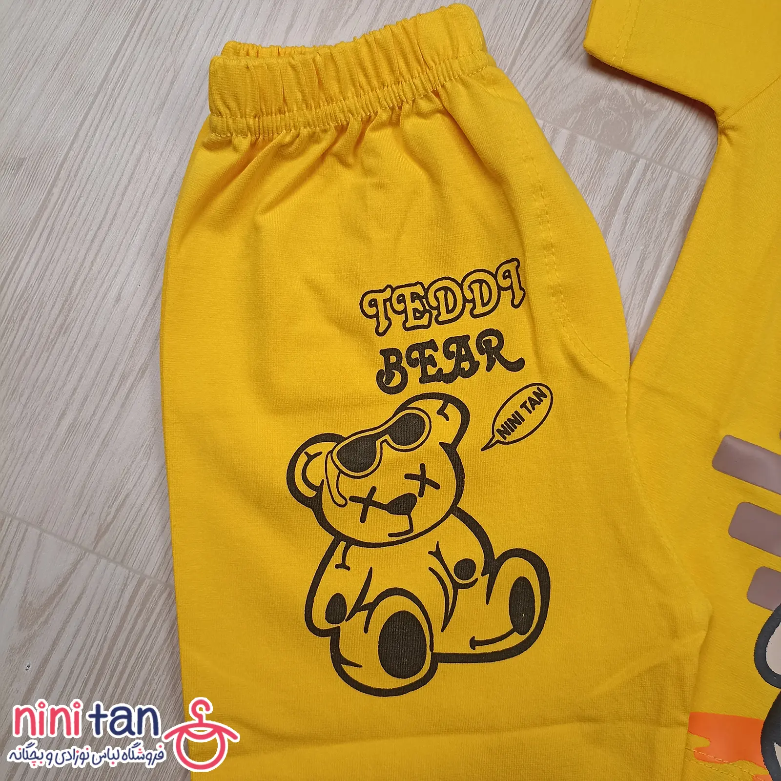 تیشرت و شلوارک بچگانه طرح خرس عینکی سایز 40 تا 55