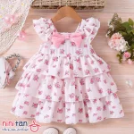 پیراهن دخترانه چین دار 3 طبقه از 1 تا 7 سال