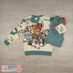 بلوز شلوار بچگانه طرح خرس و ماشین