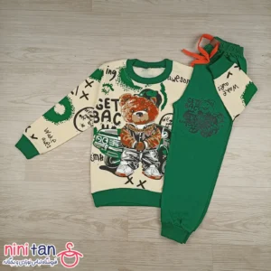 بلوز شلوار بچگانه طرح خرس و ماشین