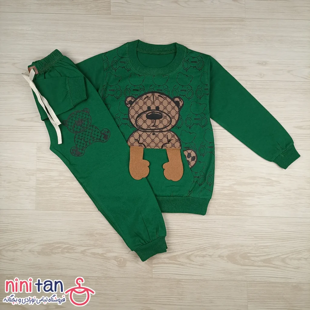 بلوز شلوار بچگانه طرح خرس گوچی