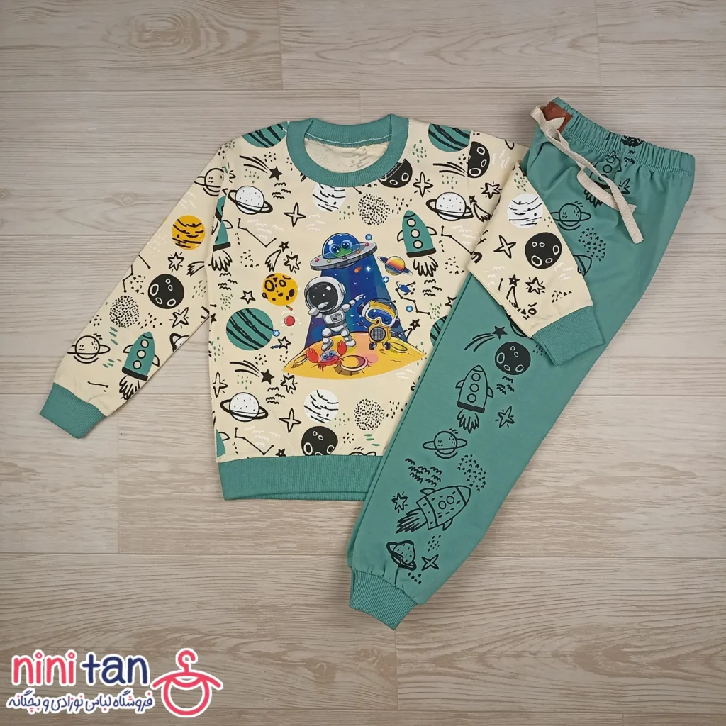 بلوز شلوار بچگانه طرح فضانورد