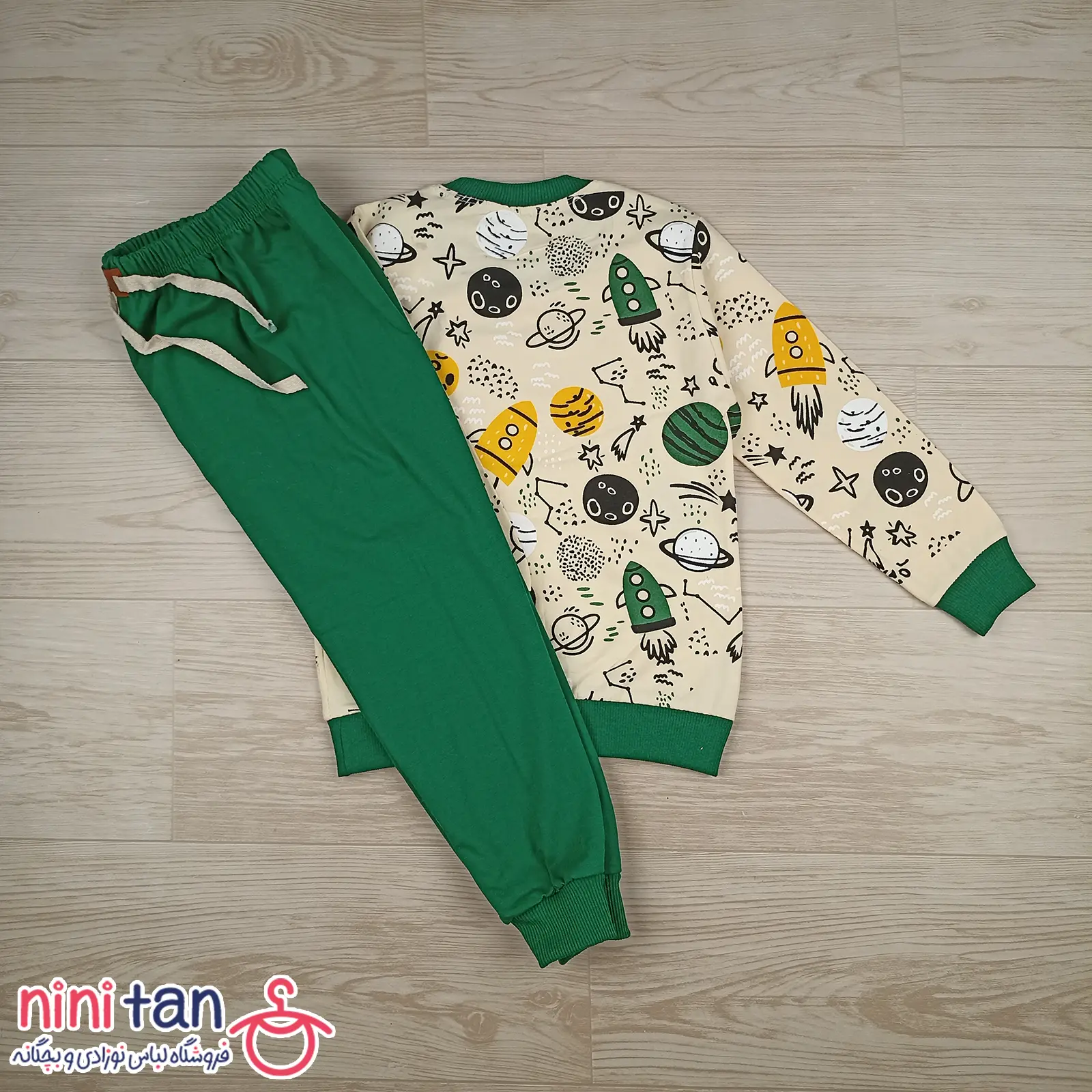 بلوز شلوار بچگانه طرح فضانورد