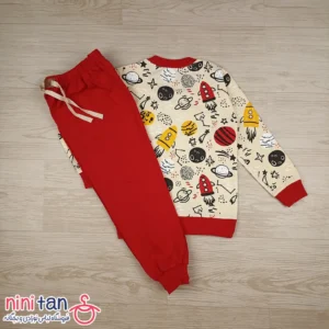 بلوز شلوار بچگانه طرح فضانورد