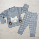 بلوز شلوار نوزاد طرح مرسی سایز 1 و 2