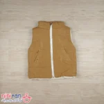 پافر بچگانه کتان سایز 4 و5 - قهوه ای