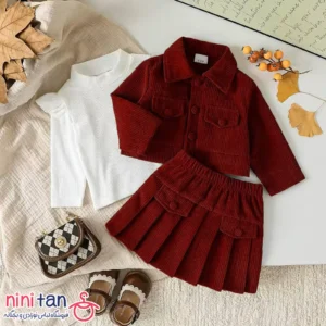 کت و دامن بچگانه مخمل سایز 1 تا 5