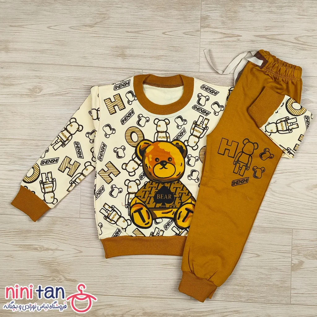 بلوز شلوار بچگانه خرس روبات سایز ۳۵ تا ۵۰