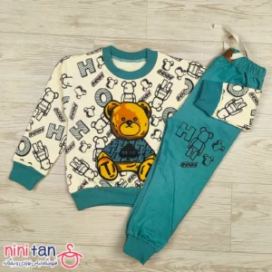 بلوز شلوار بچگانه خرس روبات سایز ۳۵ تا ۵۰