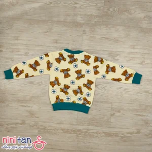 بلوز شلوار بچگانه دخترانه خرس و گل سایز ۳۵ تا ۵۰