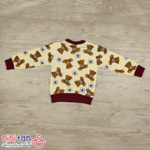 بلوز شلوار بچگانه دخترانه خرس و گل سایز ۳۵ تا ۵۰