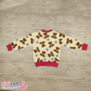 بلوز شلوار بچگانه دخترانه خرس و گل سایز ۳۵ تا ۵۰