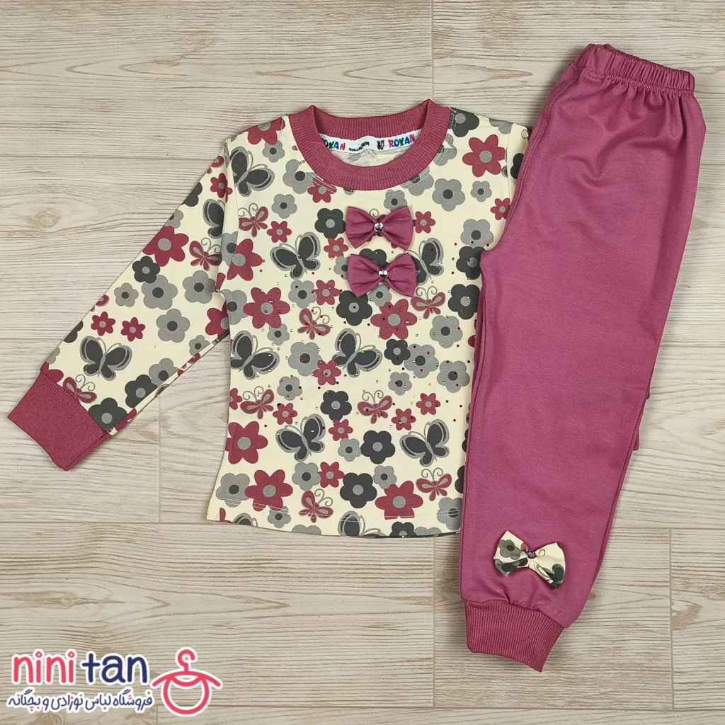 بلوز شلوار بچگانه دخترانه گل گلی سایز ۳۵ تا ۵۰